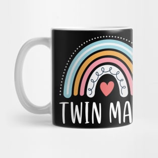 Twin Mama Gifts For Women Funny Mom Of Two Rainbow Mug